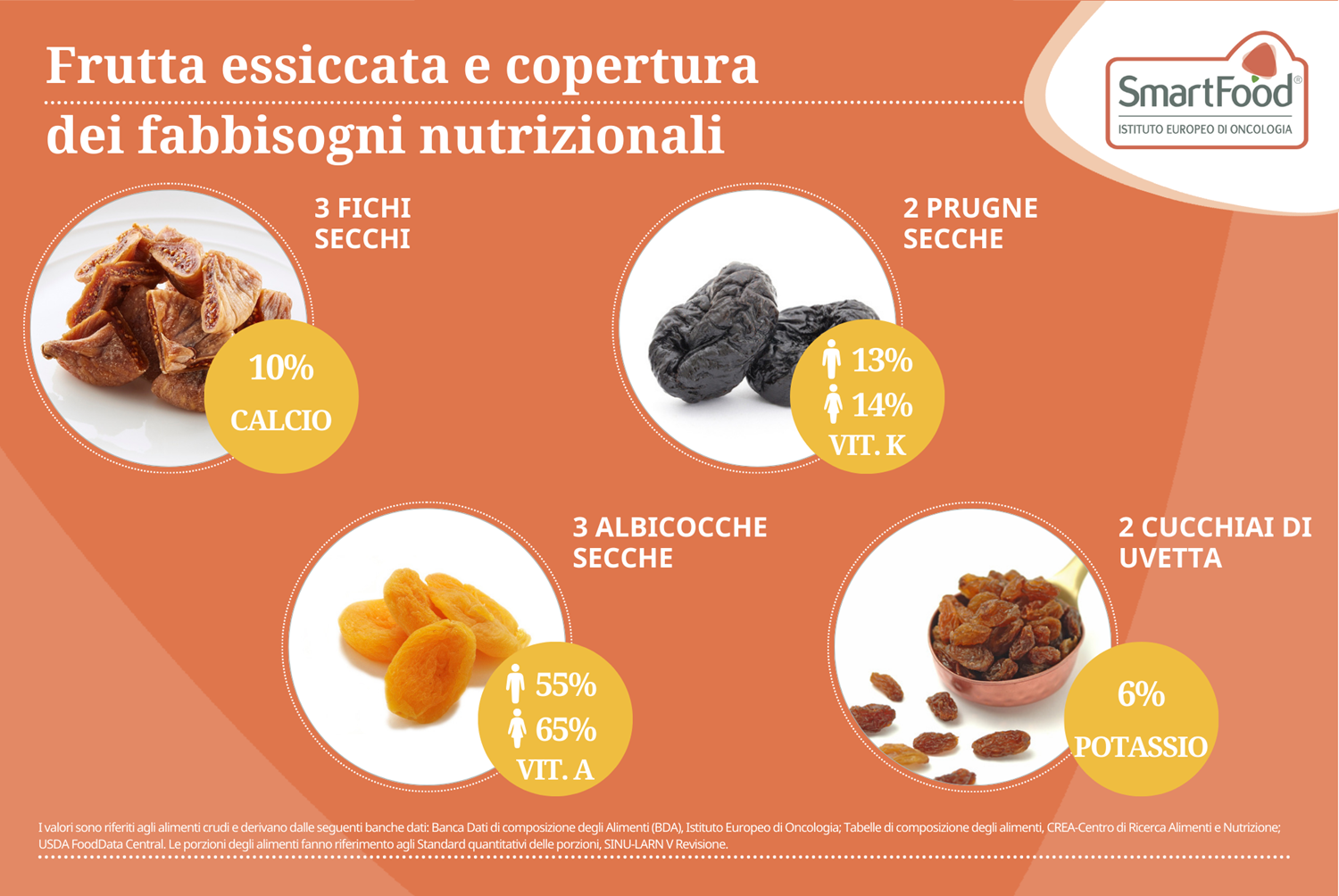 Frutta essiccata e copertura dei fabbisogni nutrizionali